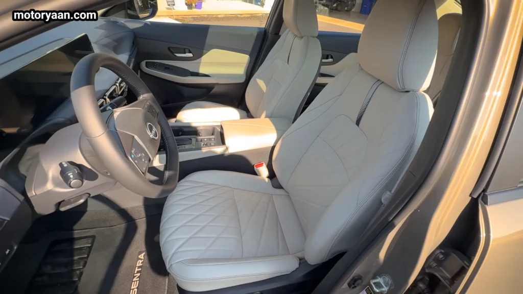 Nissan Sentra SL front seats leatherette interior comfort design