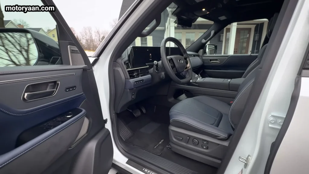 2026 Infiniti QX80 Sport front interior dual screens dashboard