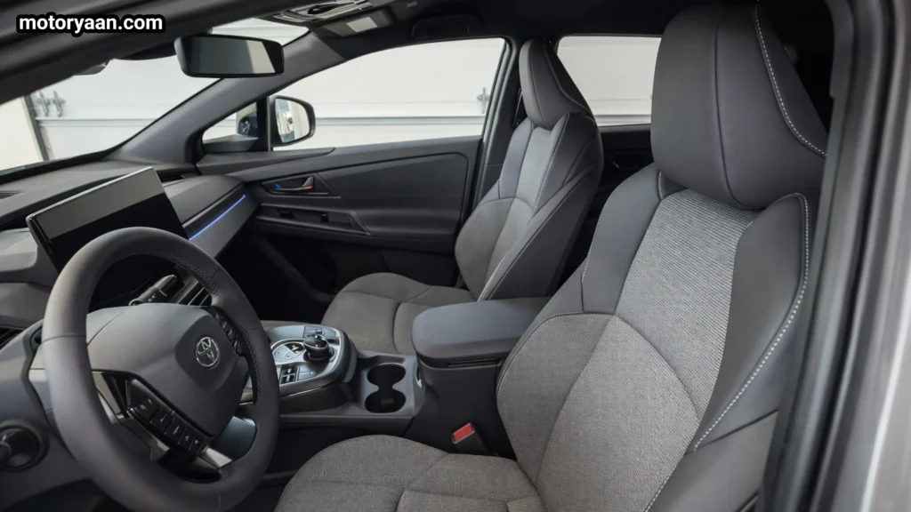 2026 Toyota bZ XLE Plus front seats cabin view