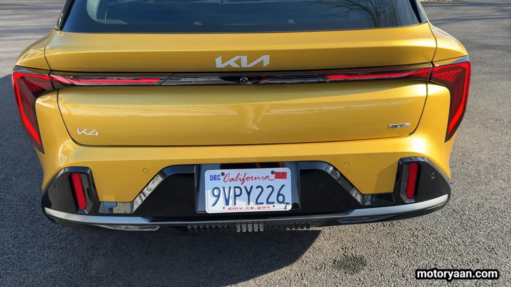 Close up of Rear Design on the 2026 Kia K4 GT Line