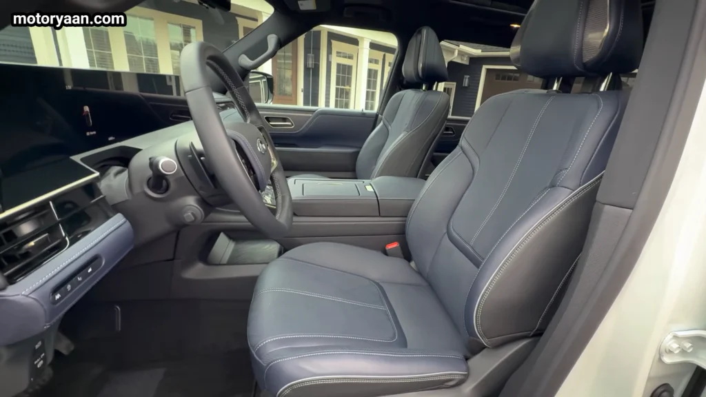 2026 Infiniti QX80 Sport front seats semi aniline leather