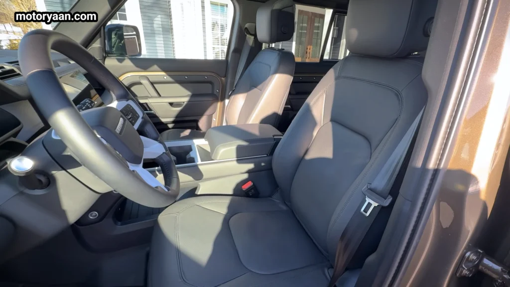Defender 110 X Dynamic SE front seats with Windsor leather upholstery