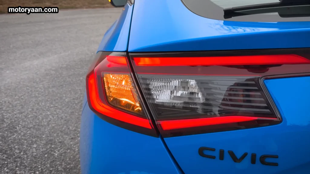 2026 Honda Civic Hybrid Hatchback rear LED tail light close up