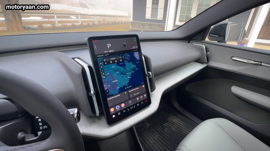 2026 Volvo EX30 Cross Country infotainment system vertical touchscreen display