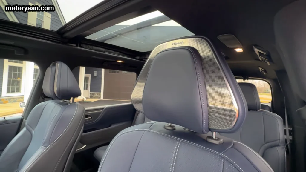2026 Infiniti QX80 Sport headrest speakers Klipsch audio system