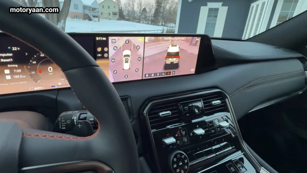 2026 Nissan Armada Pro 4X infotainment touchscreen with navigation and connectivity