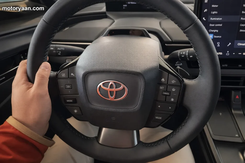 2026 Toyota bZ XLE Plus steering wheel with mounted controls