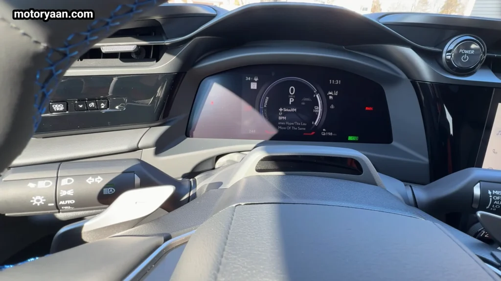 2026 Lexus RZ 550e F Sport digital instrument cluster display