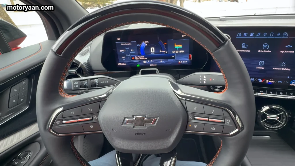 2026 Chevrolet Blazer EV SS digital instrument cluster and steering wheel controls