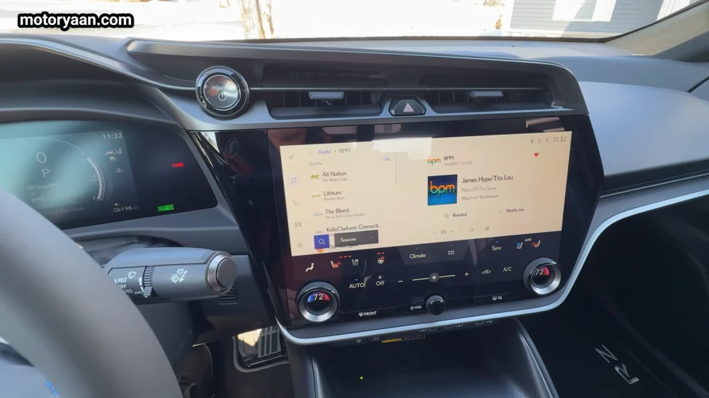 2026 Lexus RZ 550e F Sport touchscreen infotainment system interface