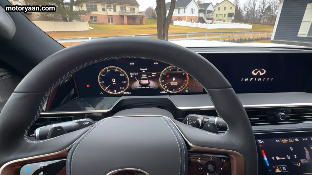 2026 Infiniti QX80 Sport digital instrument cluster display