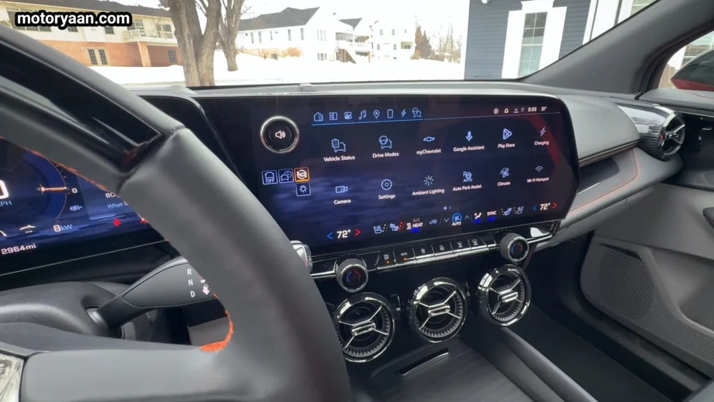 2026 Chevrolet Blazer EV SS infotainment touchscreen with Google built in system