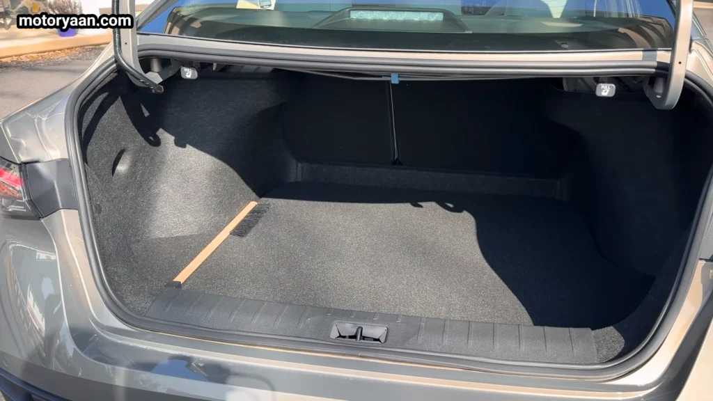 2026 Nissan Sentra SL trunk space boot capacity cargo area
