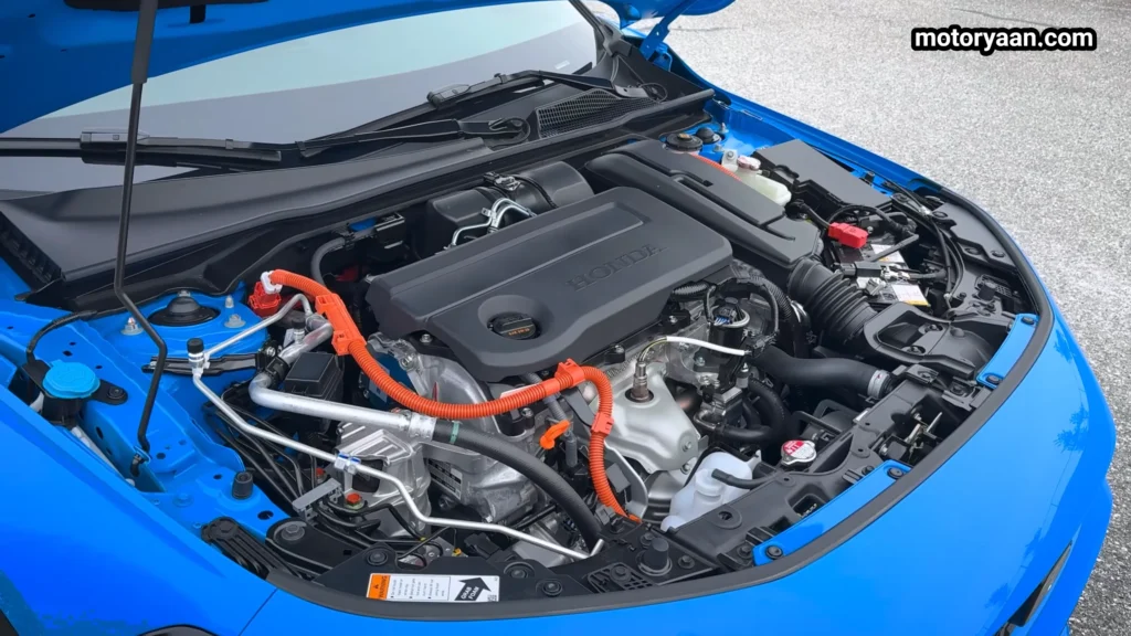 2026 Honda Civic Hybrid Hatchback hybrid engine bay 2.0 liter engine