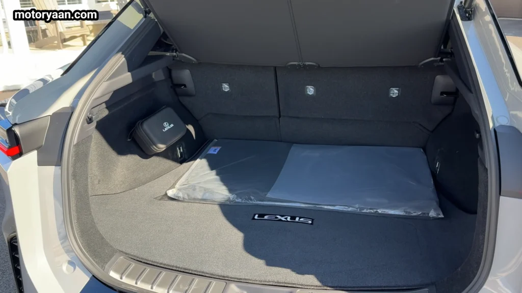 2026 Lexus RZ 550e F Sport boot space cargo capacity