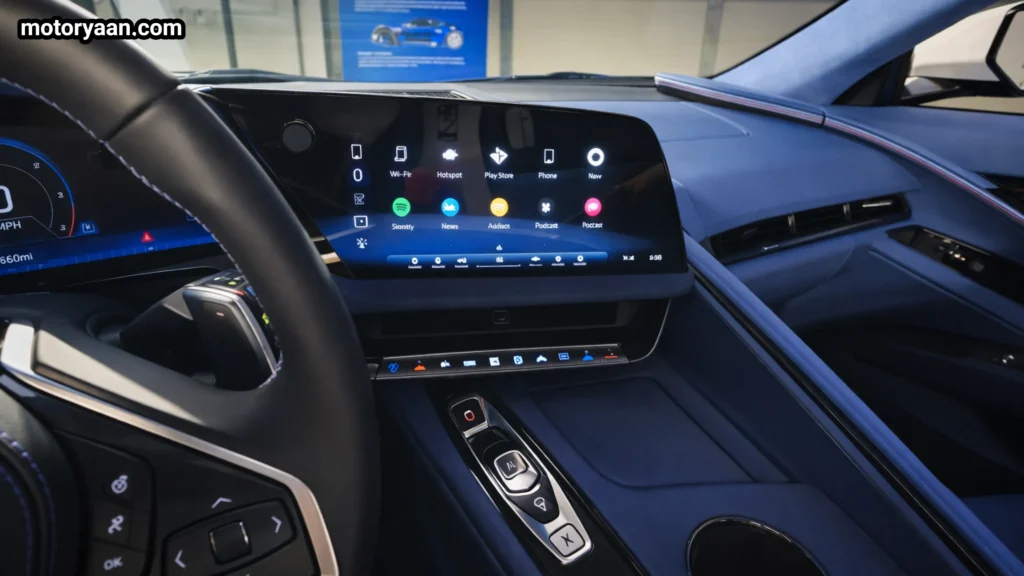 Infotainment system of 2027 Chevrolet Corvette Grand Sport with touchscreen
