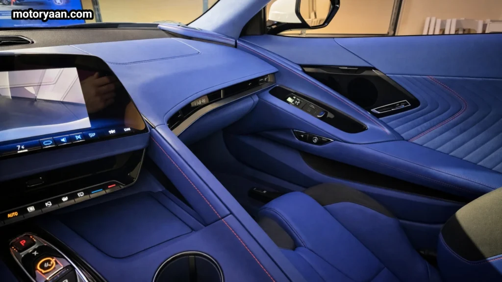 Passenger dashboard layout of 2027 Chevrolet Corvette Grand Sport interior