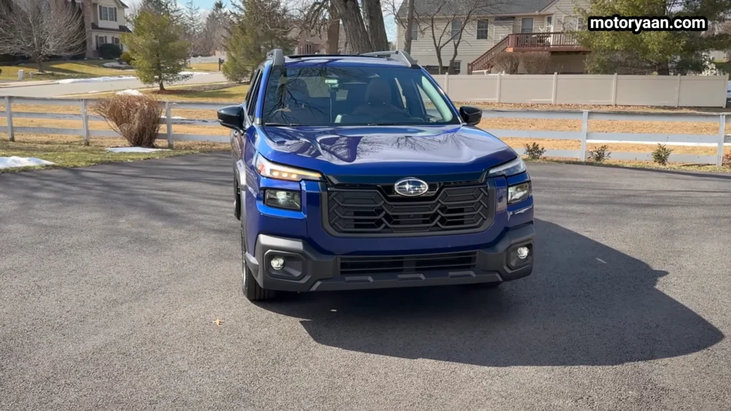 2026 Subaru Outback front fascia with LED headlights and grille