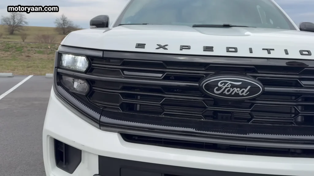 2026 Ford Expedition front grille LED headlights close up design