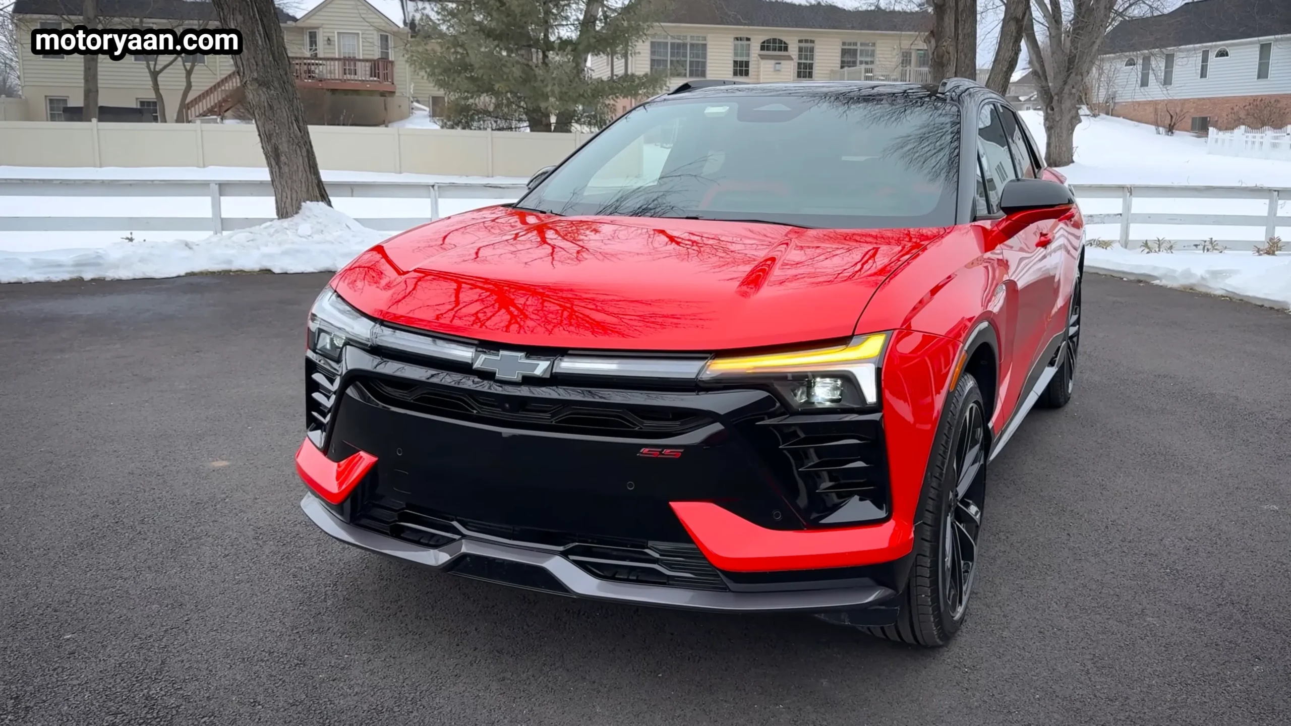 2026 Chevrolet Blazer EV SS front three quarter view showing sporty electric SUV design