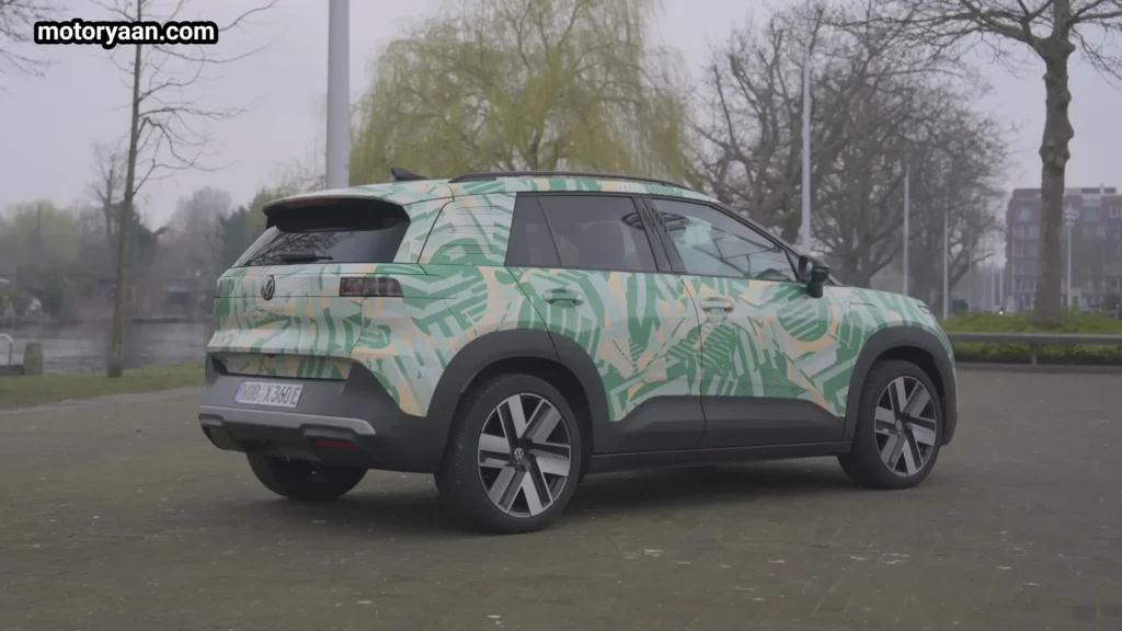 Volkswagen ID Cross side and rear profile with LED tail lights and sculpted body