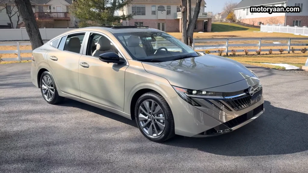 Nissan Sentra SL side profile front angle sedan design lines