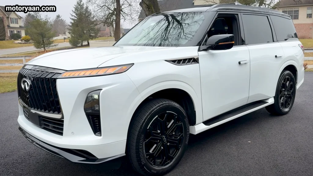 2026 Infiniti QX80 Sport full side profile with long wheelbase design