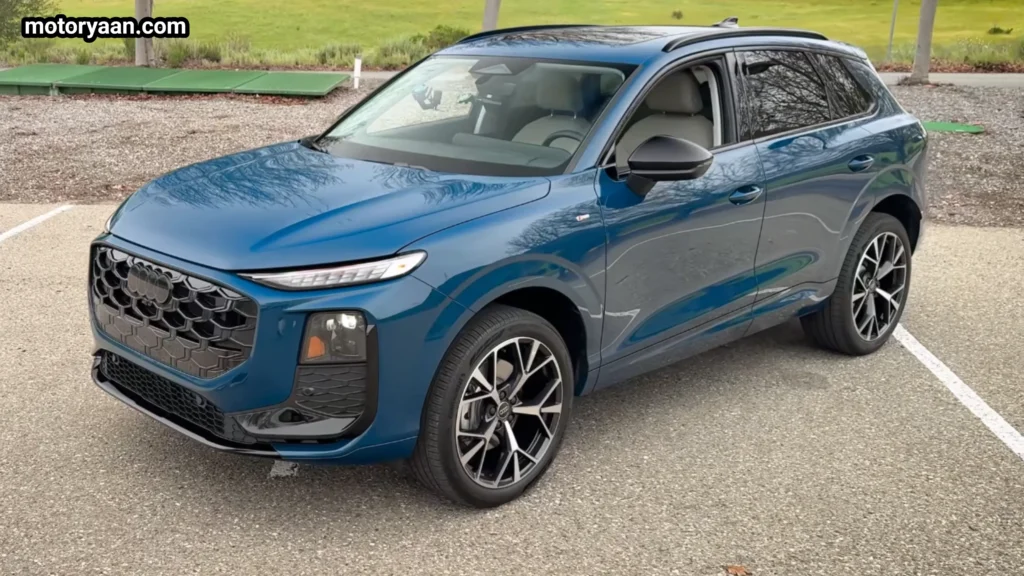 2026 Audi Q3 front and side profile showing S line styling and alloy wheels