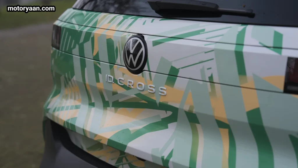 Volkswagen ID Cross rear profile close up with tail lamps and rear design
