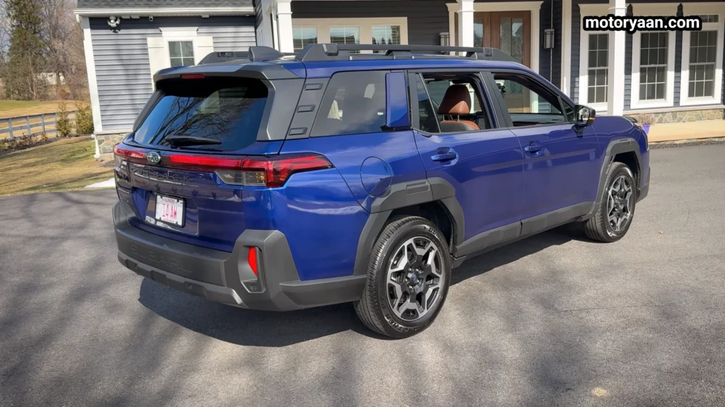 2026 Subaru Outback side and rear three quarter design view