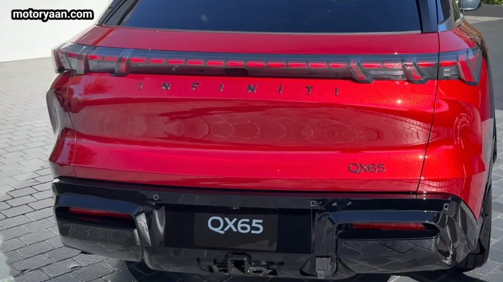 2027 Infiniti QX65 rear LED light bar and tailgate design