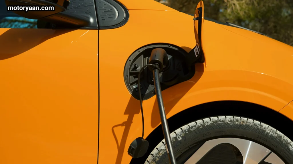 Renault Twingo EV charging port on front fender for electric charging