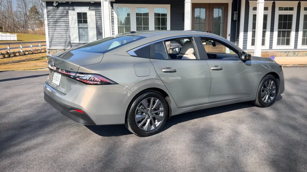 2026 Nissan Sentra SL rear three quarter view side and rear profile