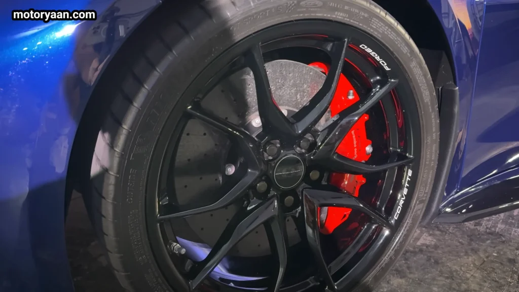 Alloy wheels of 2027 Chevrolet Corvette Grand Sport with performance tires