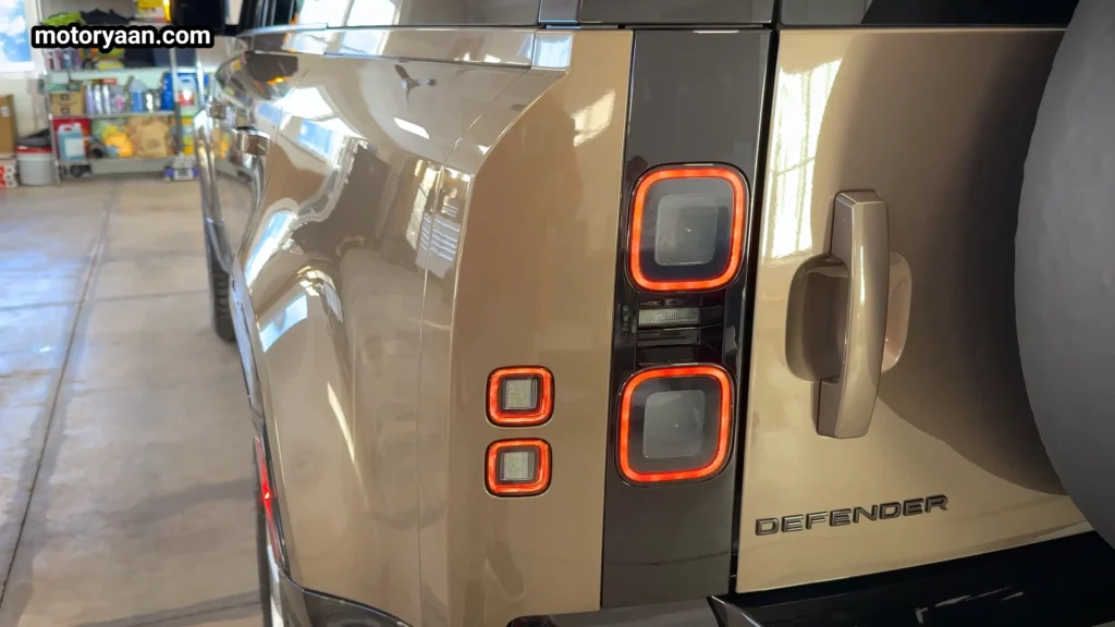 Defender 110 X Dynamic SE LED taillight close up showing modern rear lighting design