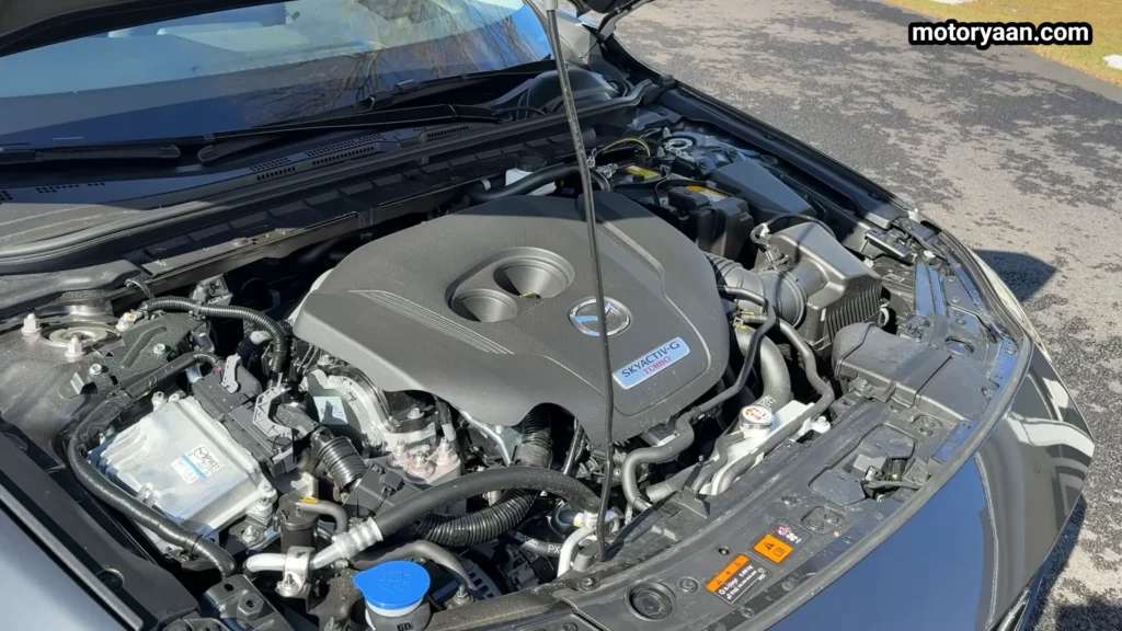 2026 Mazda 3 2.5 Turbo Premium Plus engine bay showing 2.5L turbocharged engine