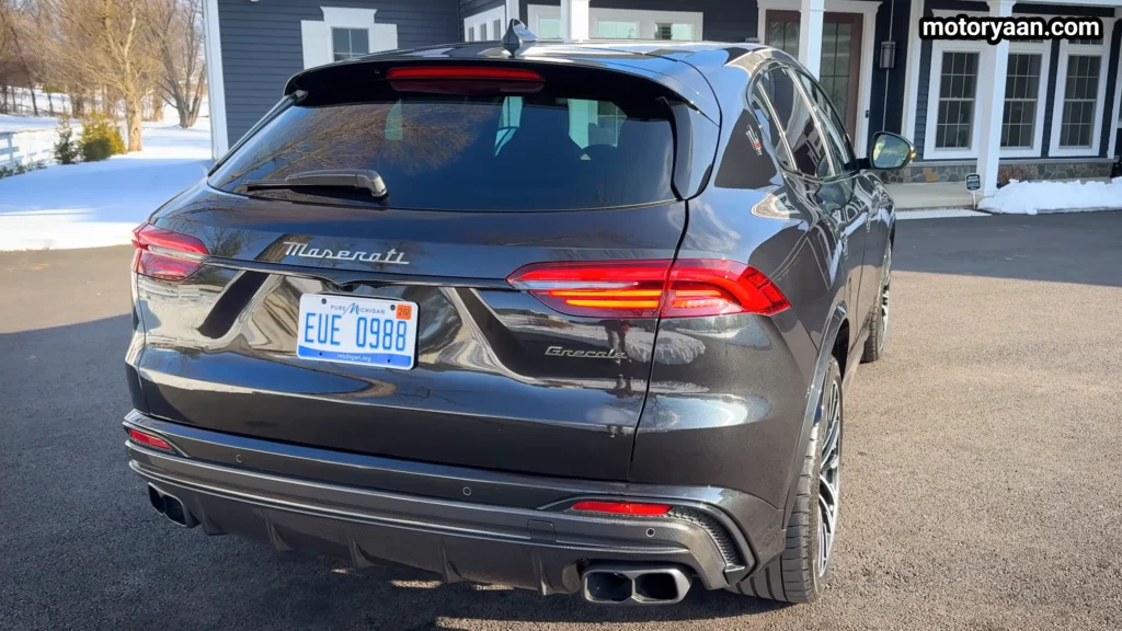 2026 Maserati Grecale Trofeo rear design with LED tail lights and quad exhaust