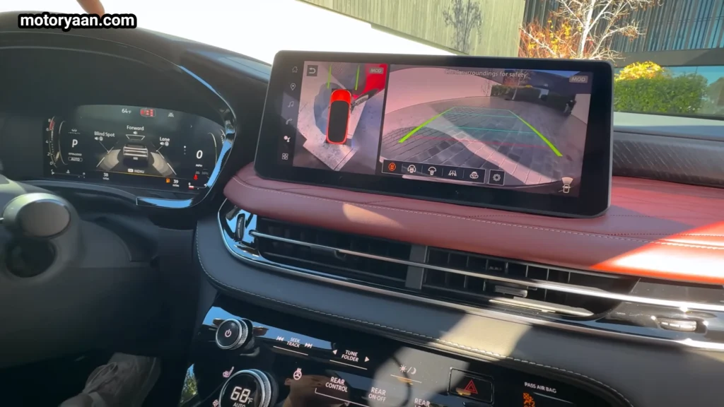 2027 Infiniti QX65 digital instrument cluster and infotainment screen