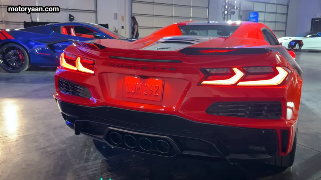 Rear design of 2027 Chevrolet Corvette Grand Sport with LED taillights