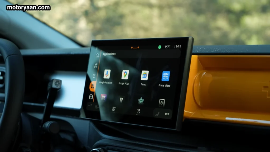 Renault Twingo EV touchscreen infotainment system with modern interface