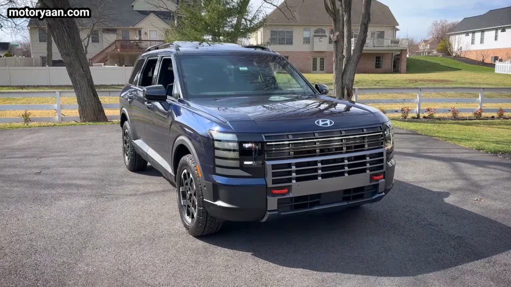 2026 Hyundai Palisade XRT Pro front three quarter view with bold grille and SUV stance
