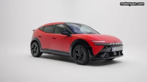 Hyundai Ioniq 3 front three quarter view showing front fascia and side profile