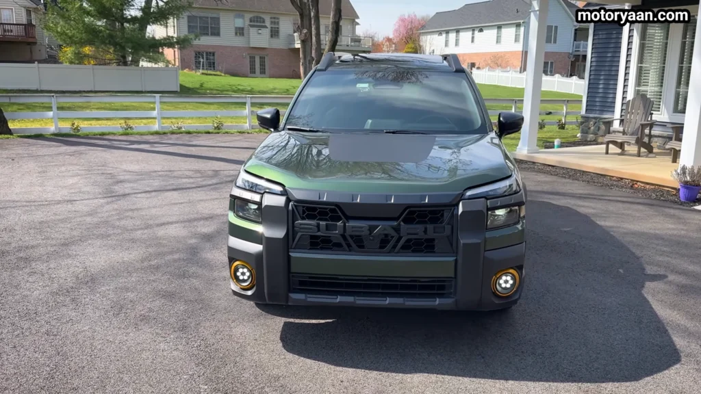 2026 Subaru Outback Wilderness front profile with bold grille and raised stance