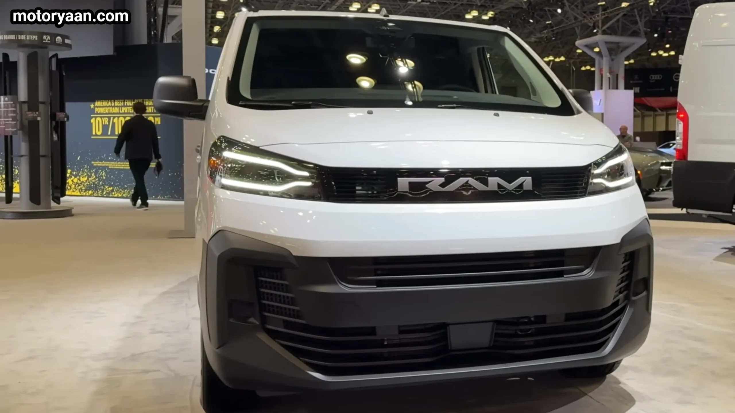 2027 Ram ProMaster City front profile with LED headlights and Ram grille