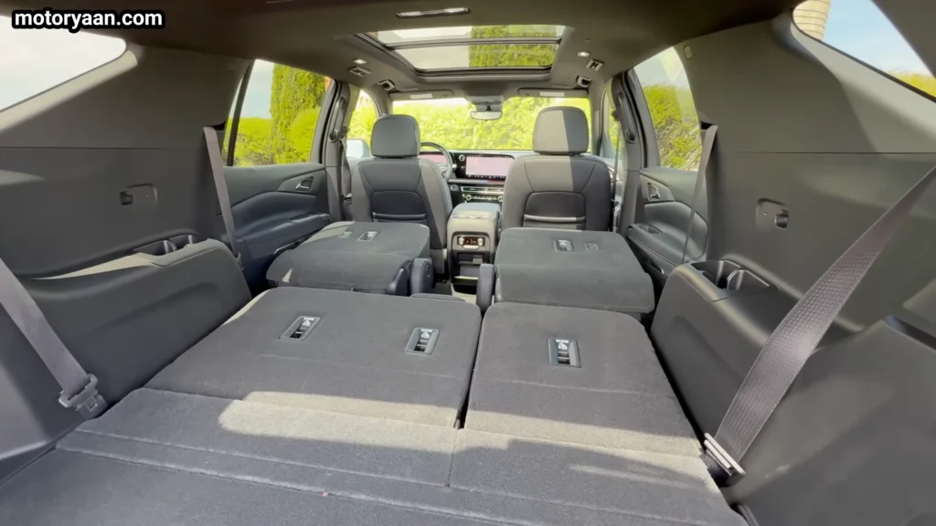 2026 Chevrolet Traverse cargo space with third row folded showing large boot capacity