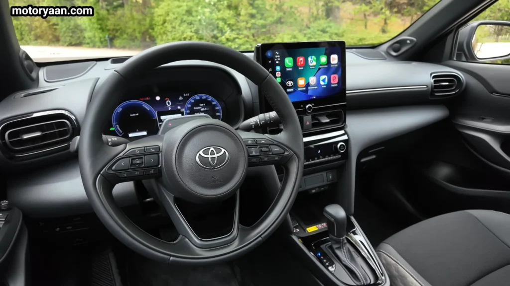 2026 Toyota Yaris Cross interior dashboard steering wheel infotainment and instrument cluster