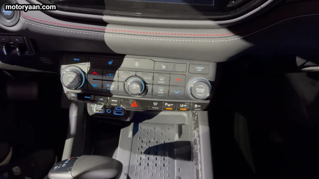 2026 Dodge Durango A250 Edition climate control physical buttons center stack
