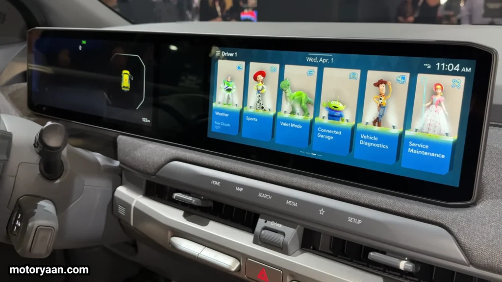 2027 Kia EV3 GT Line infotainment system digital instrument cluster display