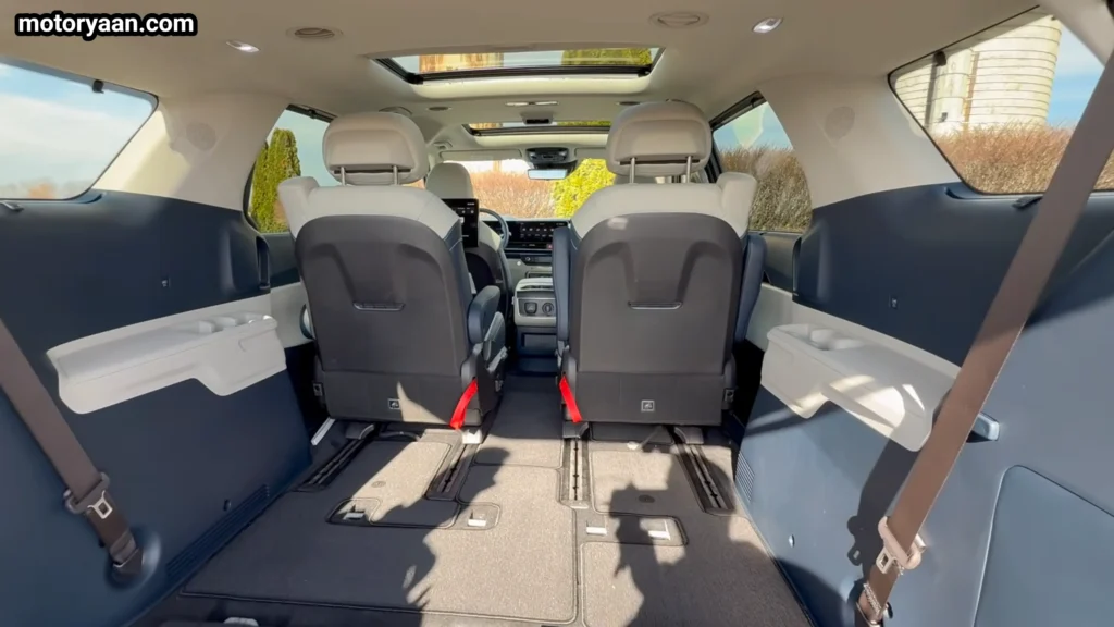 2026 Kia Carnival cargo space with rear seats and flat loading floor