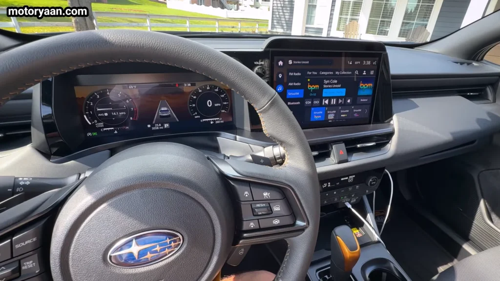 2026 Subaru Outback Wilderness dashboard instrument cluster infotainment and steering wheel